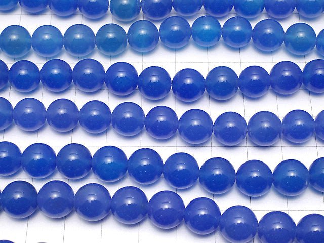 Blue Agate AAA Round 10mm 1strand beads (aprx.14inch/35cm)