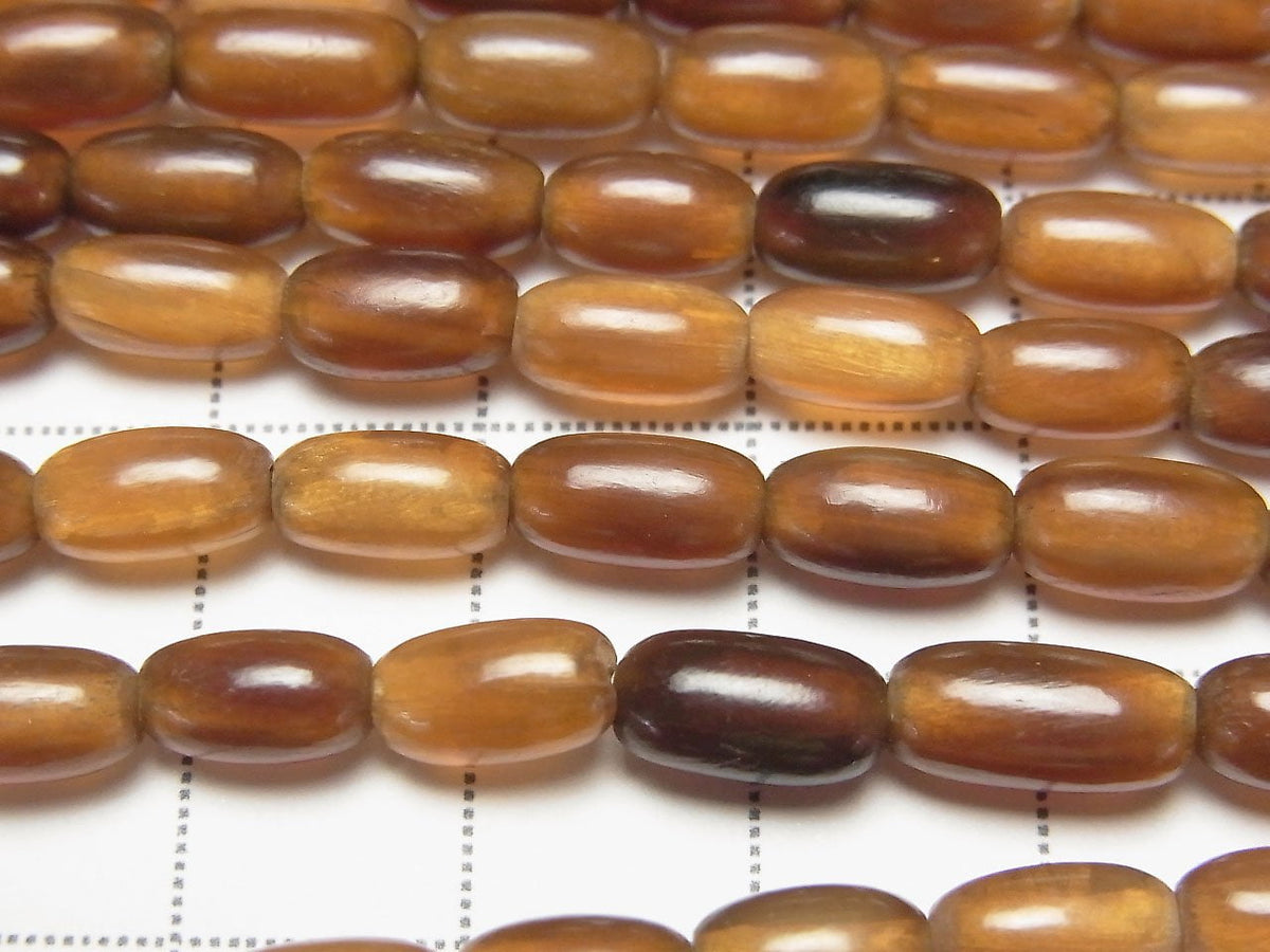 Buffalo Horn Rice 9x4x4mm Brown 1strand beads (aprx.15inch/38cm)