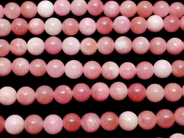 1strand $4.79! Pink & White Jade Round 8mm 1strand beads (aprx.15inch / 38cm)