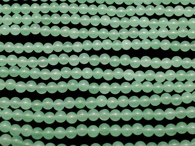 Pastel Green Jade Round 4mm 1strand beads (aprx.15inch / 37cm)