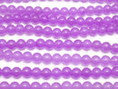 Purple Color Jade Round 6mm 1strand beads (aprx.15inch / 36cm)