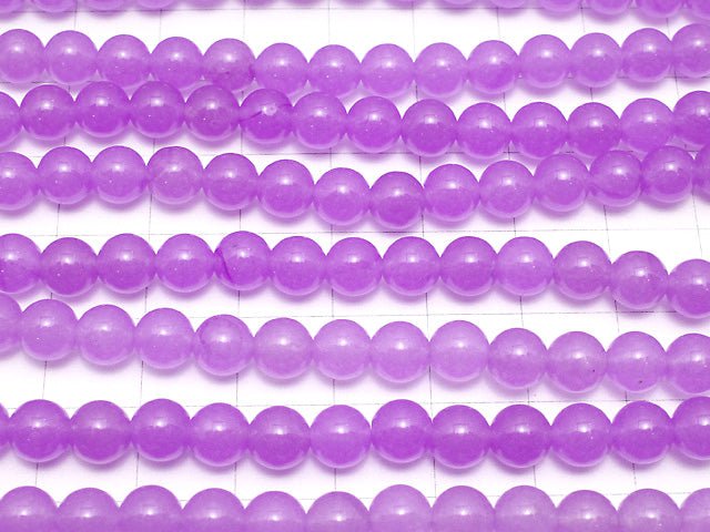 Purple Color Jade Round 6mm 1strand beads (aprx.15inch / 36cm)