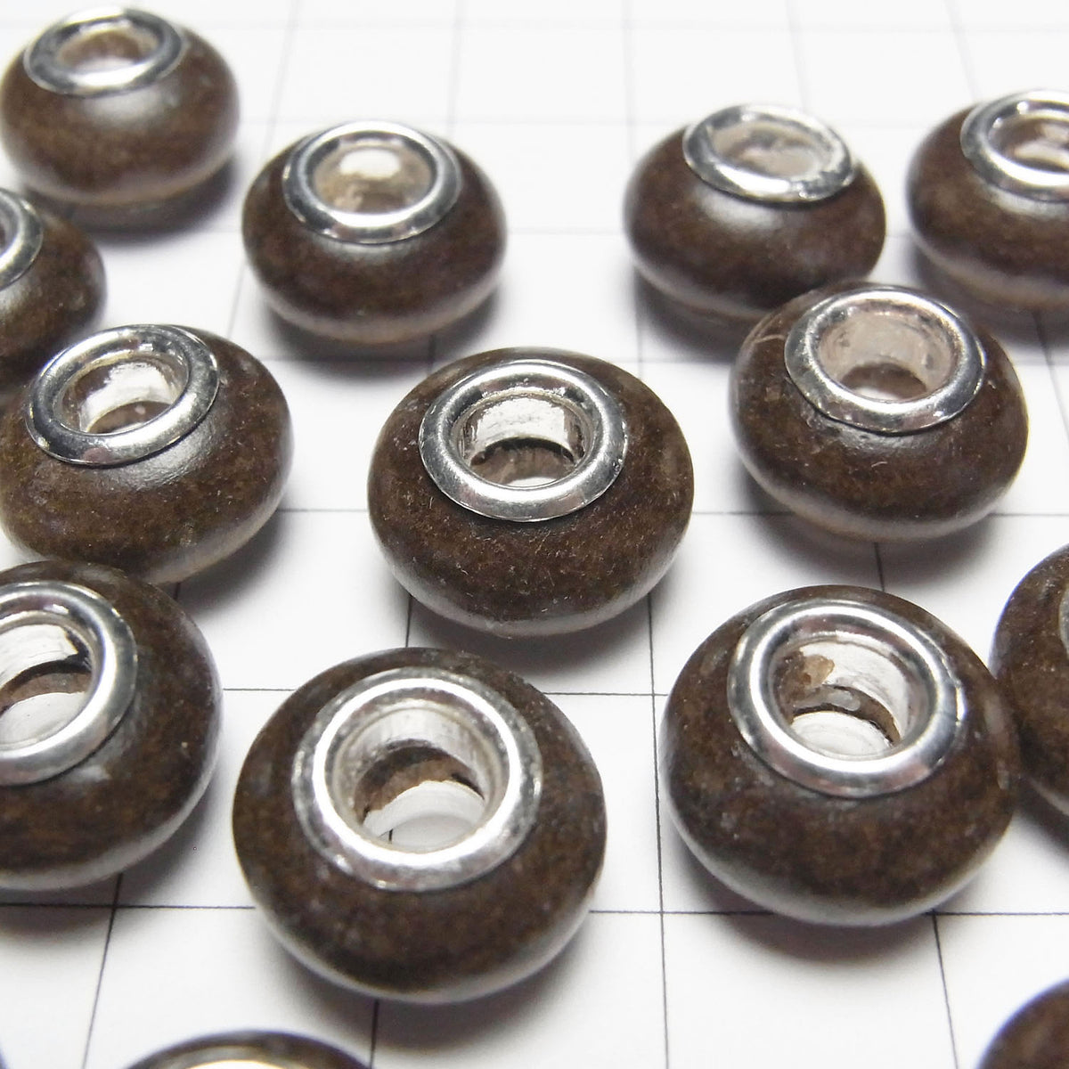 Graue Holz Rondelle 14mm [5mm Loch] 5 Stück 2,79 $!