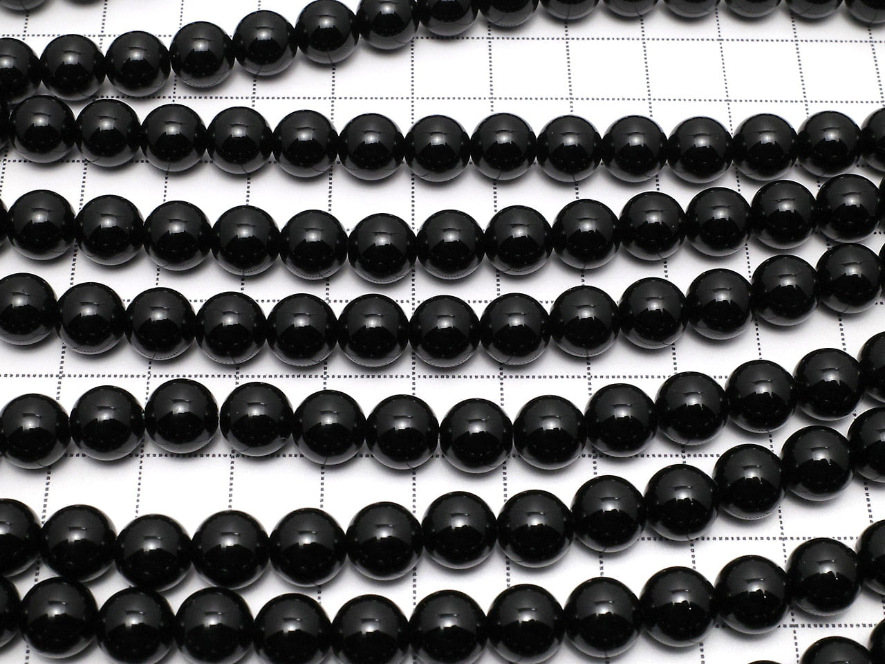 [Vidéo] Onyx Rond 8mm 1 brin de perles (env. 15inch/36cm)Soldes !