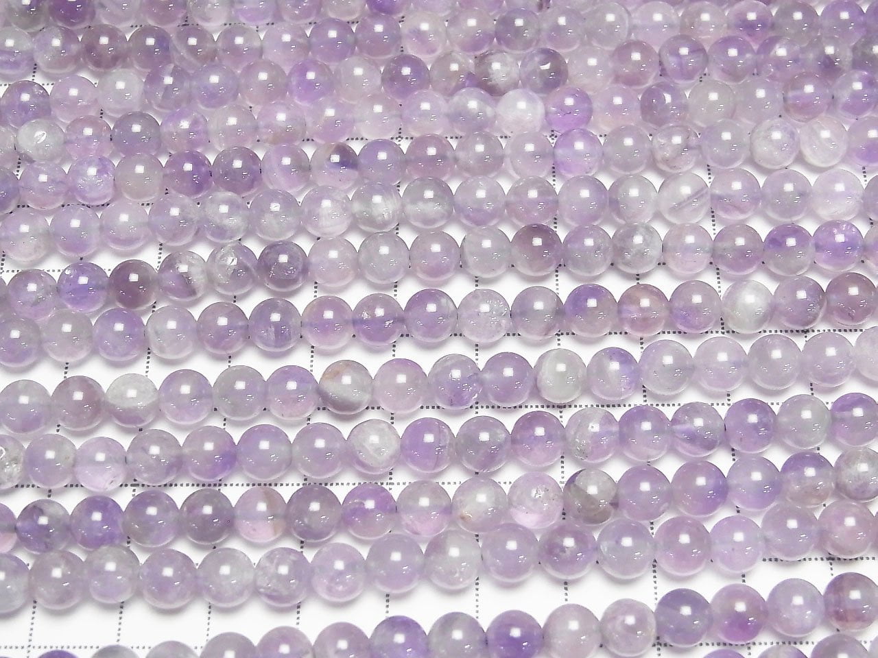 Light Color Amethyst AA Round 6mm 1strand beads (approx. 15 inches/36 cm)
