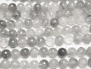 Gray Quartz AA 128 Faceted Round 10 mm half or 1 strand beads (aprx. 15 inch / 37 cm)