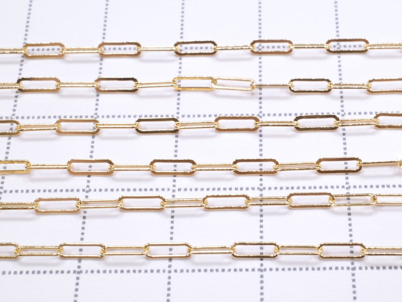 14KGF Lange Kabel Papierclip Kette 2.0mm [40cm][45cm] Halskette 1 Stück