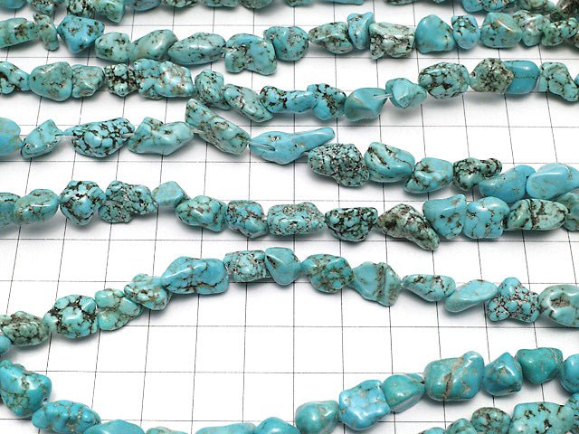 [Video]Magnesite Turquoise Nugget 1strand beads (aprx.15inch/36cm)