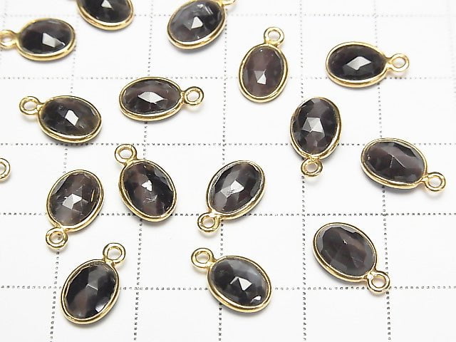 [Video] High Quality Sillimanite ,Cat's Eye AAA Bezel Setting Rose Cut 9x7mm [One Side ] 18KGP 4pcs $29.99!