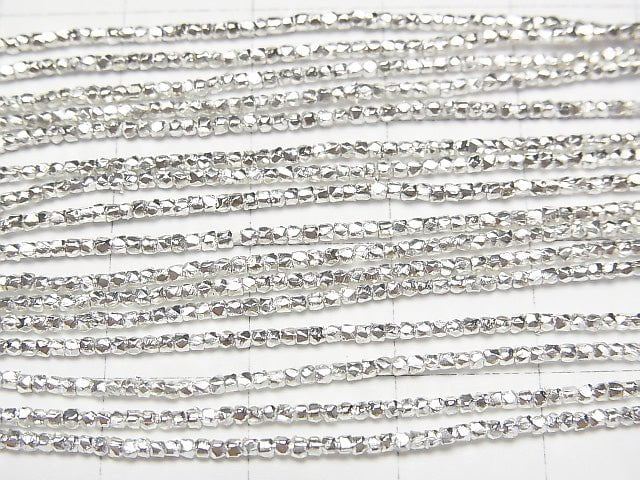 [Video] Karen Hill Tribe Silver Cube Shape 1 x 1 x 1mm White Silver  1/4 or 1strand beads (aprx.26 inch / 65 cm)