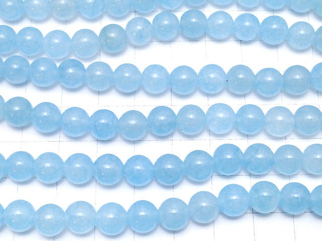 Blue Jade Round 8mm 1strand beads (aprx.15inch/37cm)