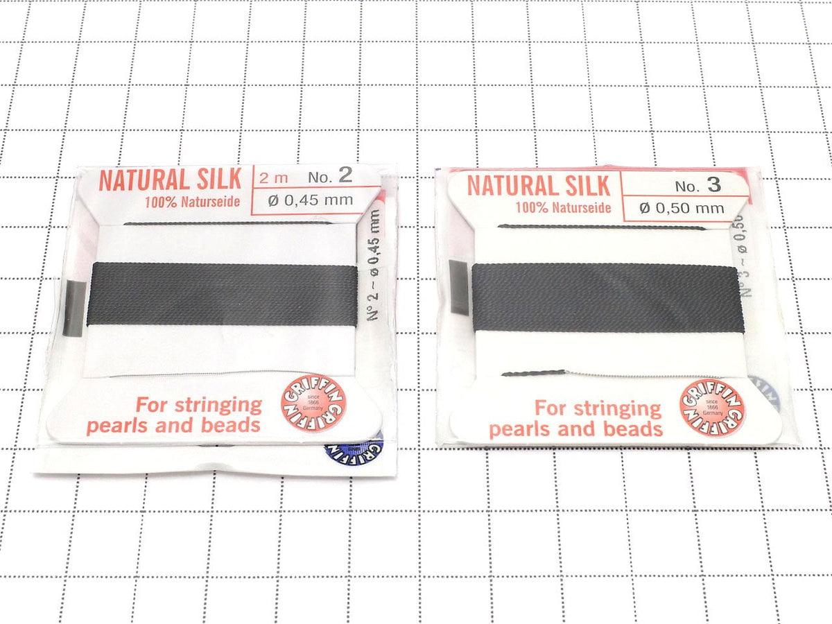Griffin Cord (Silk Bead Cord Thread) [0.30mm-0.70mm] Black 1pc