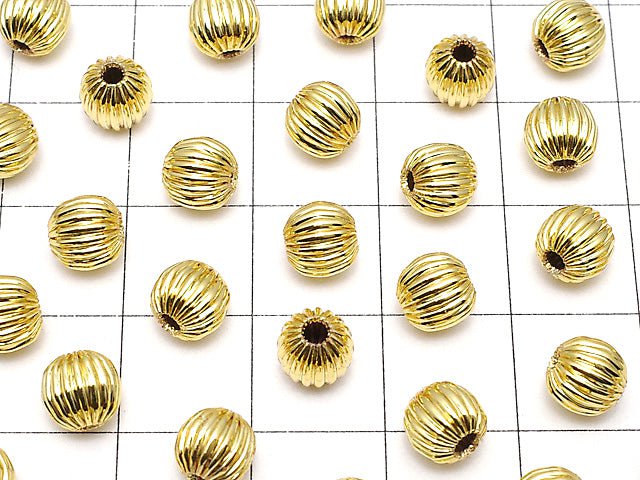 Metal parts Line Carved Round 4,6,8mm Gold color 20pcs