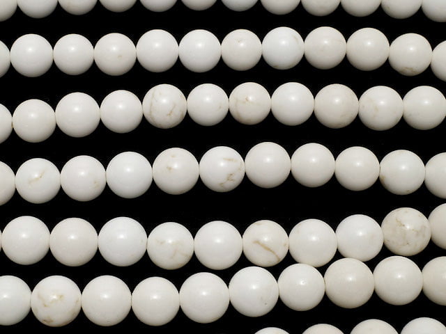 Magnesite  Round 10mm 1strand beads (aprx.15inch/38cm)