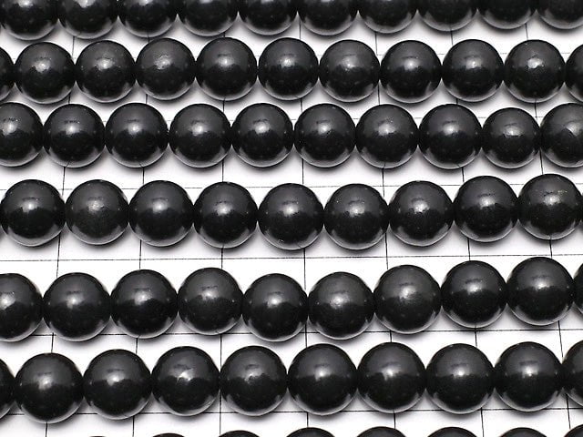 [Video] Russia Shungite AAA Round 8mm 1strand beads (aprx.15inch/38cm)