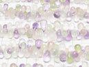 [Video] High Quality Mixed Stone AAA- Drop  Faceted Briolette  half or 1strand beads (aprx.7inch/18cm)