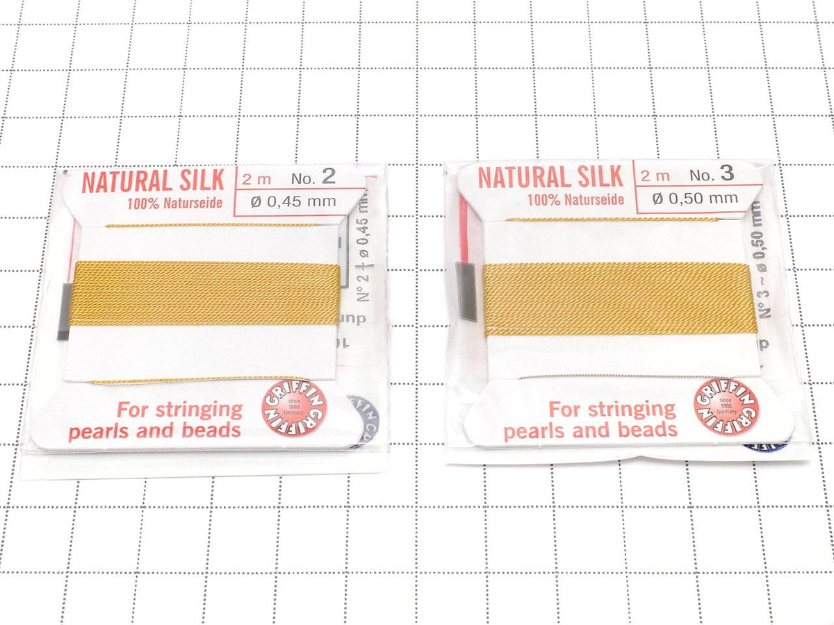 Griffin Cord (Silk Bead Cord Thread) [0.30mm-0.70mm] Amber 1pc