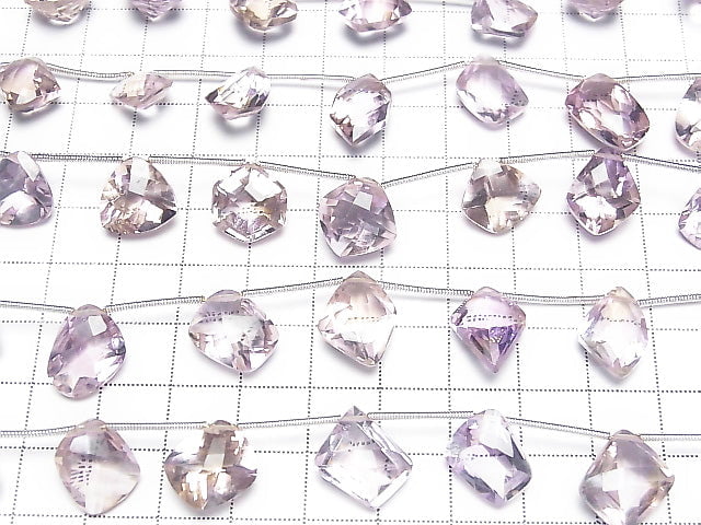 [Video]High Quality Amethyst xCitrine AAA- Fancy Shape Faceted half or 1strand (8pcs)
