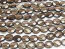 [Video] Smoky Quartz AAA Faceted Oval 12x10x6mm half or 1strand beads (aprx.15inch/36cm)