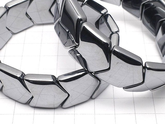 [Video]Terahertz 2-hole V-shape 22x21x7mm 1strand (bangle bracelet)