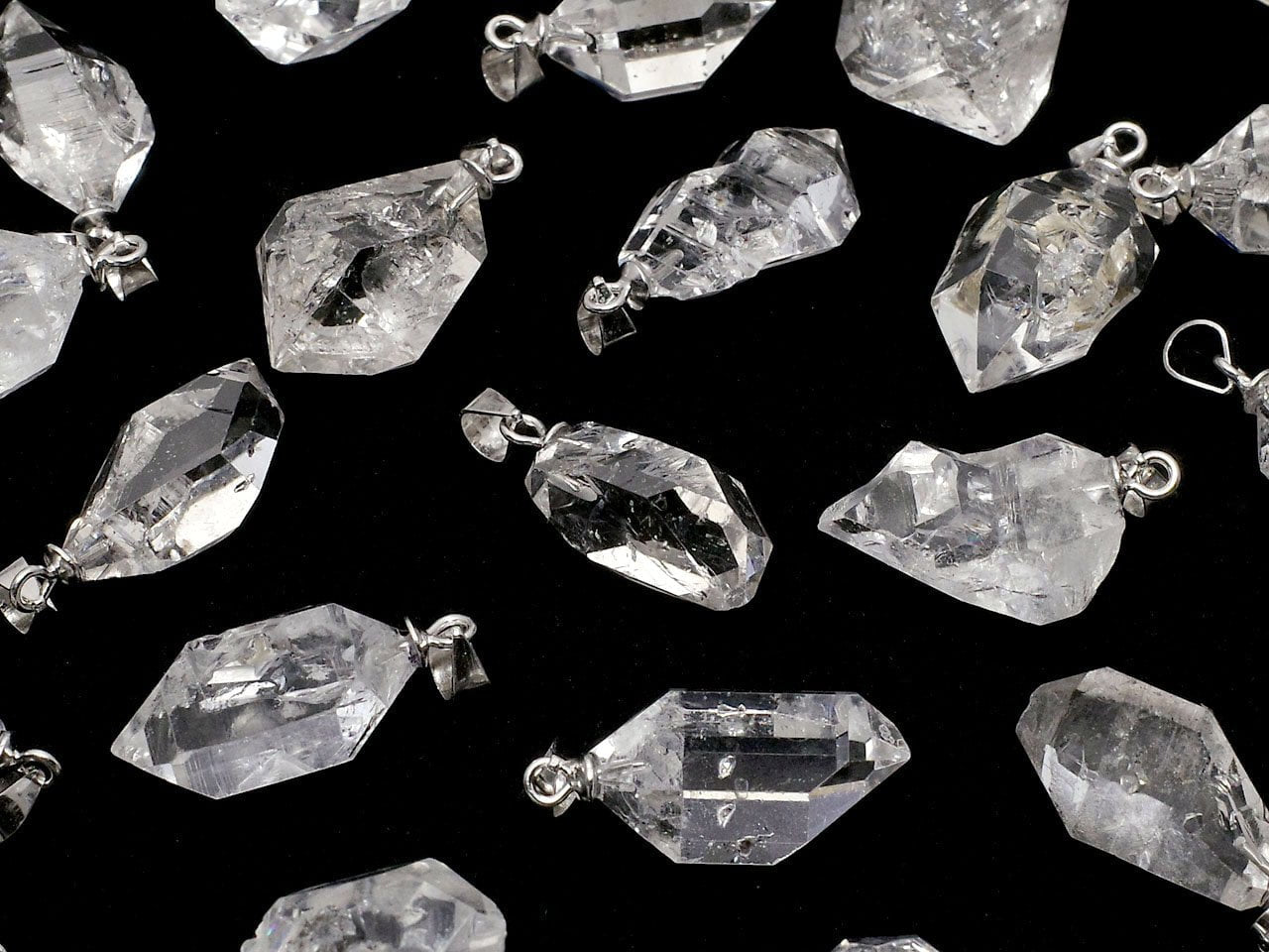 NYHerkimer Diamond AAA Rough Rock Nugget Pendant [L size] Silver925 1pc