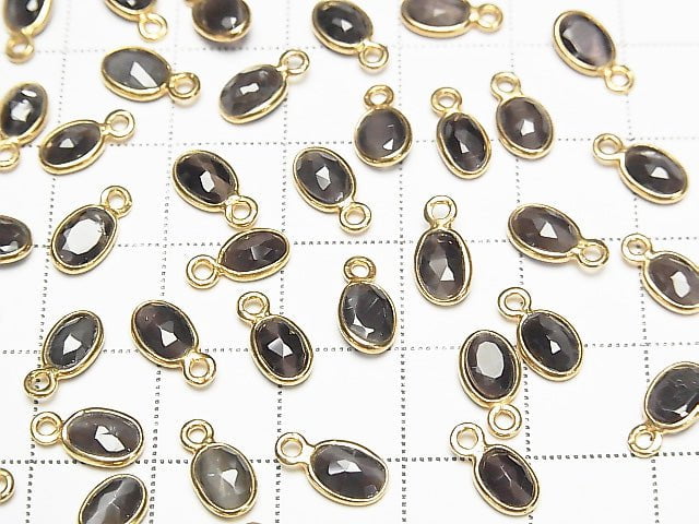 High Quality Sillimanite ,Cat's Eye AAA Bezel Setting Rose Cut 7x5mm [One Side ] 18KGP 5pcs $15.99!