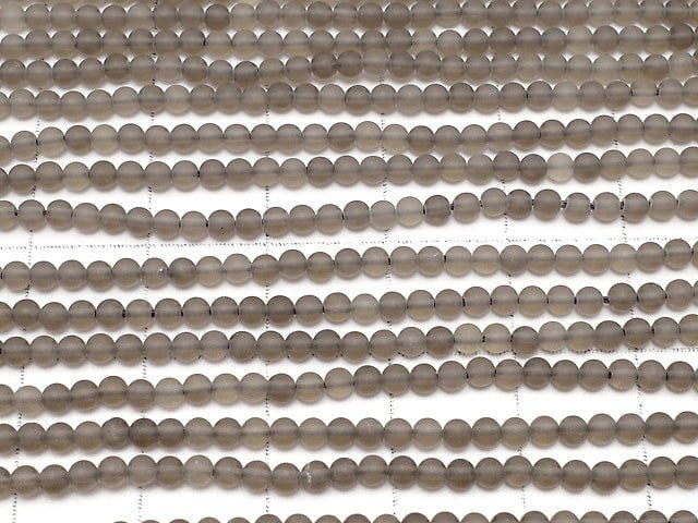 Frost Smoky Quartz AAA Round 2mm 1strand beads (aprx.15inch/38cm)