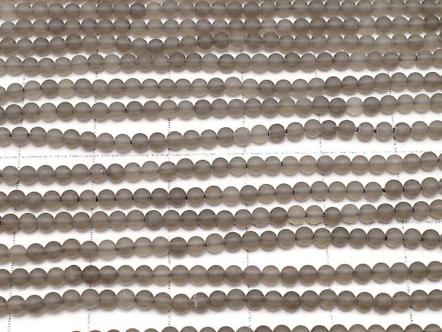 Frost Smoky Quartz AAA Round 2mm 1strand beads (aprx.15inch/38cm)