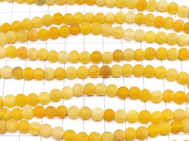 Frost Orange Color Agate Round 6mm Antique Finish 1strand beads (aprx.13inch / 33cm)