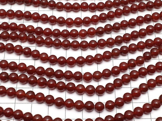 Red Agate AAA Round 6mm 1strand beads (aprx.14inch / 35cm)