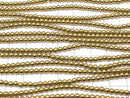 Hematite Round 3mm gold coating 1strand beads (aprx.15inch / 38cm)