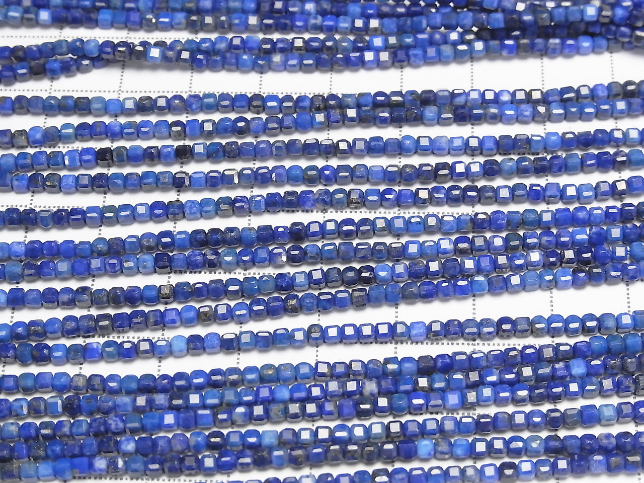 High Quality! Lapislazuli AA Cube Shape 2x2x2mm 1strand beads (aprx.15inch / 37cm)