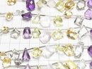 [Video]High Quality Mixed Stone AAA Fancy Shape Faceted half or 1strand (12pcs)