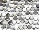 High Quality Black Shell (Black-lip Oyster)AAA Flat Coin 10x10x3mm 1strand beads (aprx.15inch/37cm)