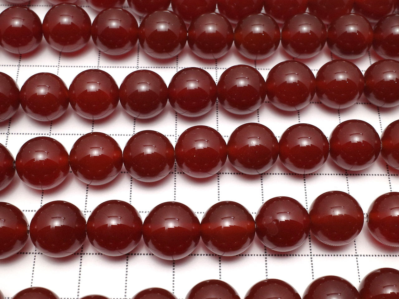 Agate rouge AAA ronde 12mm 1 fil de perles (env. 15inch / 36cm)