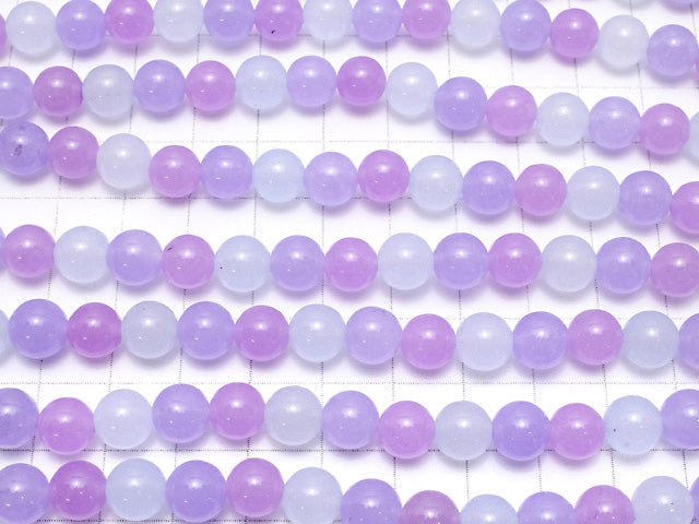 3 colors Mix Color Jade Round 8mm Purple 1strand beads (aprx.15inch / 37cm)