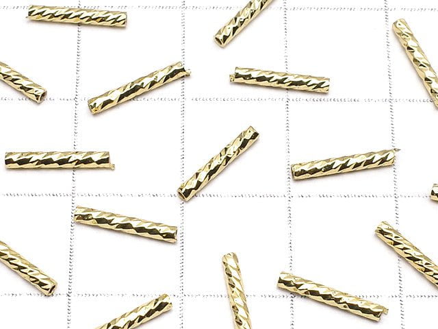 Metal parts Tube 10x1.2mm 24K Gold coating 10pcs