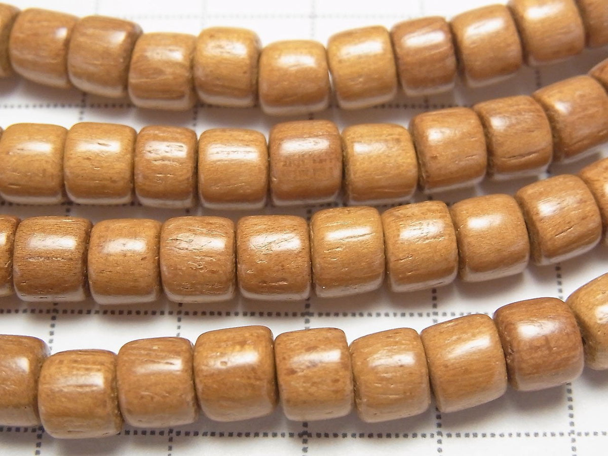 Yellow Wood Beads Rondelle (Heishi) 7x7x5mm 1-strand approximately 15 inches/38 cm