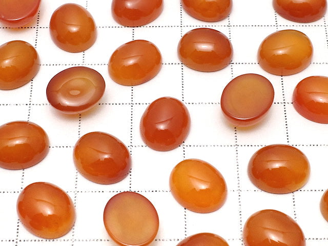 [Video] Carnelian AAA Oval Cabochon 12x10mm 5pcs