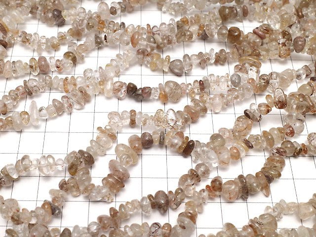 Copper Rutilated Quartz AA++ Chips (Small Nugget ) 1strand beads (aprx.33inch/84cm)