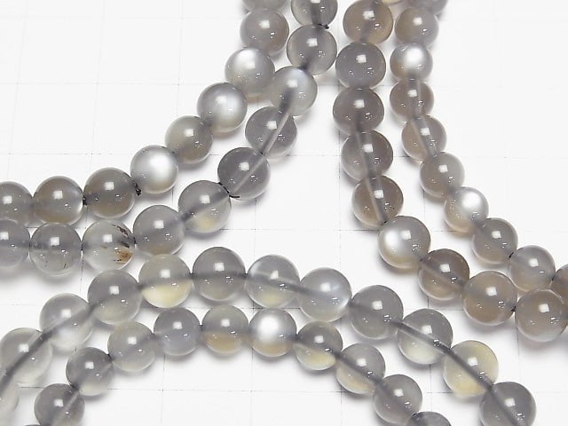 [Video] Gray Moonstone AAA Round 6mm Bracelet