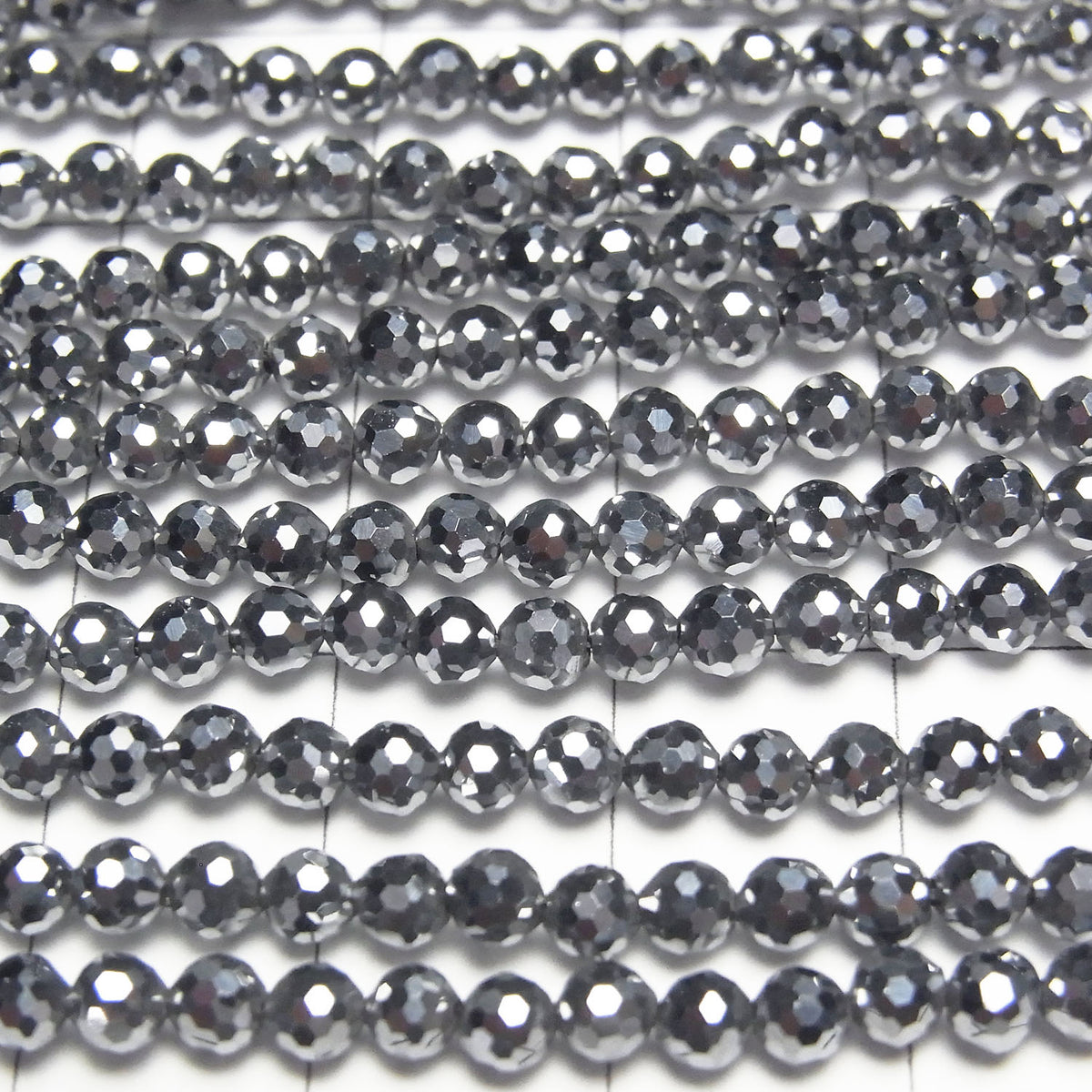 Haute qualité ! 2pcs 8,79 $ ! Perles Terahertz rondes à 128 facettes 3 mm 1 fil (environ 15 pouces/36 cm)