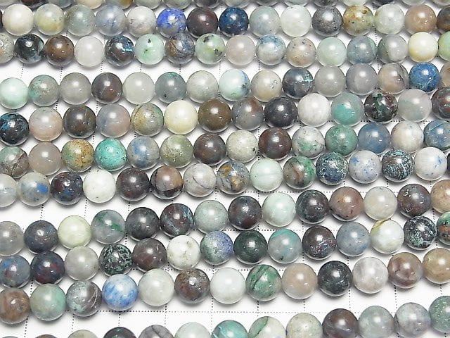 [Video] Chrysocolla AA Round 8mm half or 1strand beads (aprx.15inch/37cm)