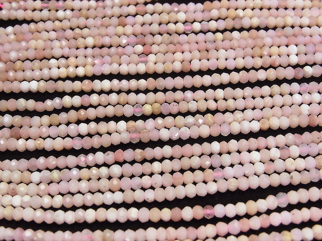 High Quality! Pink Opal AA++ Faceted Button Rondelle 3x3x2mm 1strand beads (aprx.15inch/38cm)