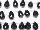 Onyx  Drop  Faceted Briolette 18x12x12mm half or 1strand beads (aprx.13inch/32cm)