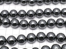 Hematite  Round 14mm half or 1strand beads (aprx.15inch/38cm)