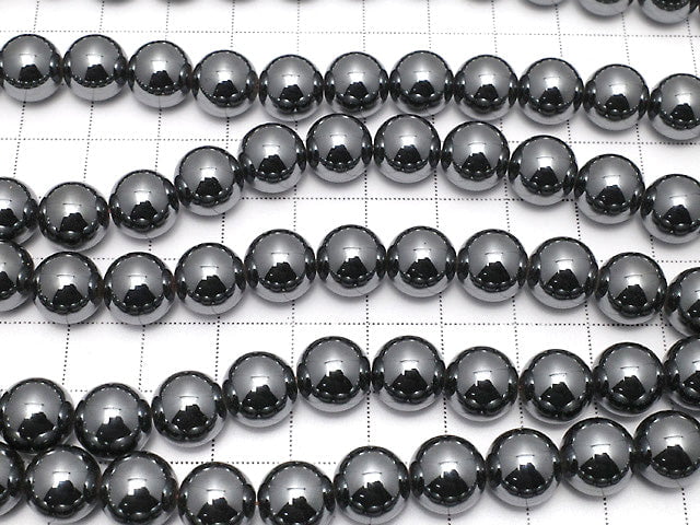 Hematite  Round 10mm 1strand beads (aprx.15inch/38cm)