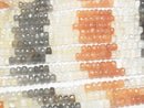 [Video] High Quality Multi Color Moonstone AAA Faceted Button Rondelle 6x6x3mm half or 1strand beads (aprx.14inch/35cm)