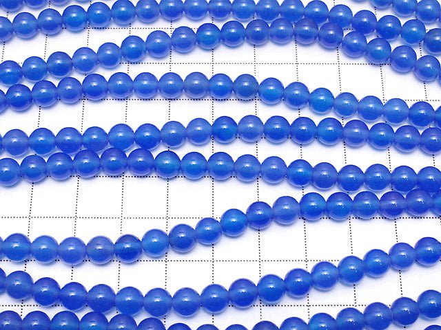Blue agate AAA Round 6mm 1strand beads (aprx.14inch/35cm)