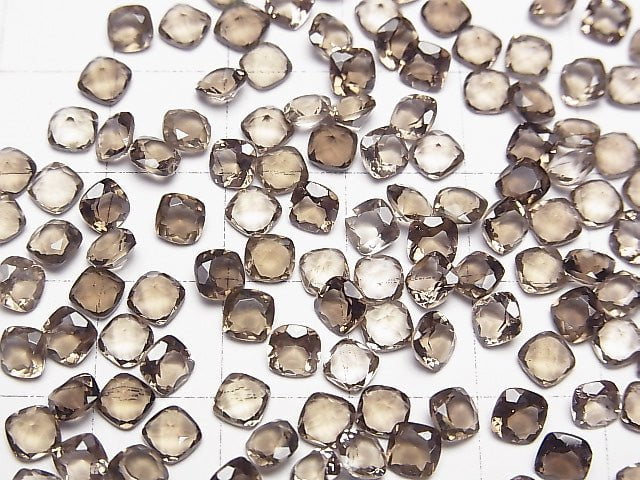 [Video] High Quality Smoky Quartz AAA Loose Square Faceted 4x4mm 10pcs